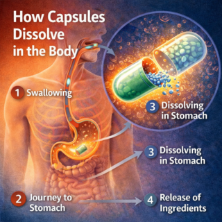 how empty gelatin capsules dissolves