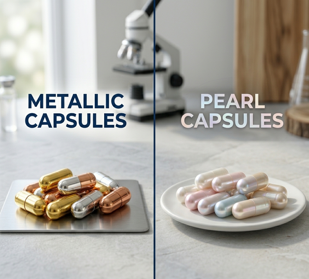gelatin peal capsules and gelatin metallic capsules