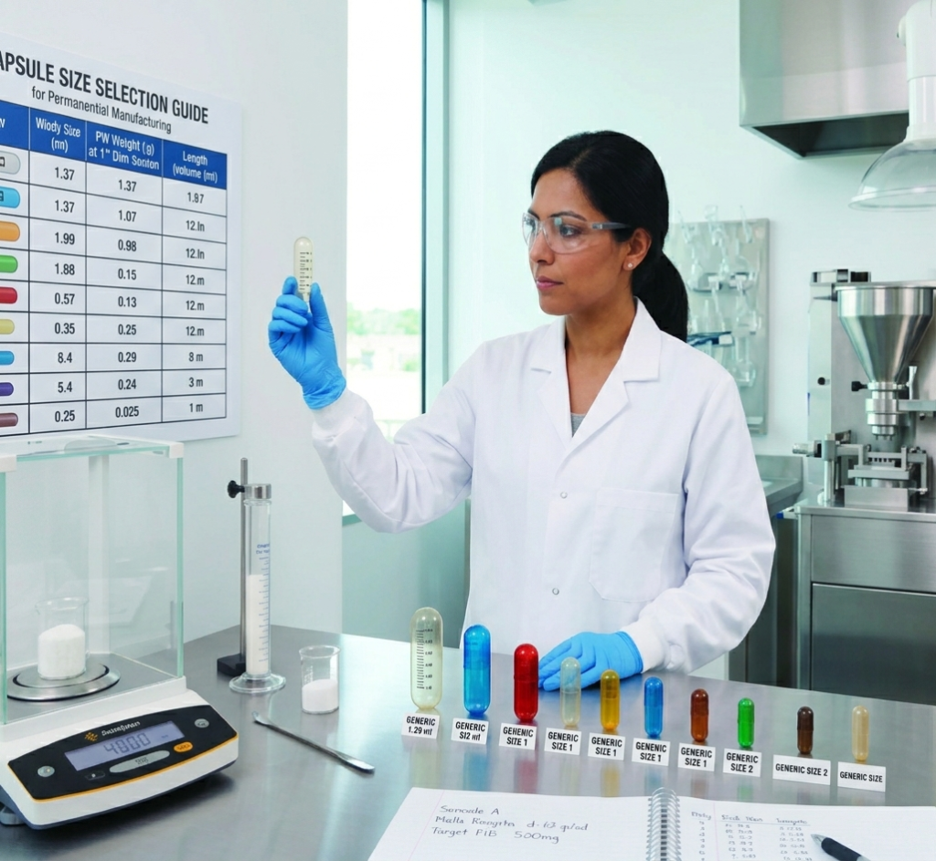 different sizes for manufacturing