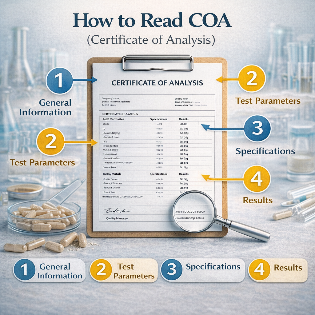How to read certificate of analysis
