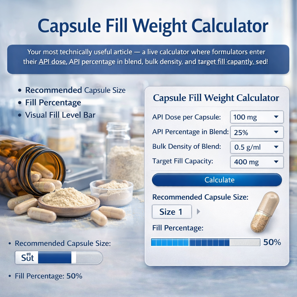 capsule fill weight calculator