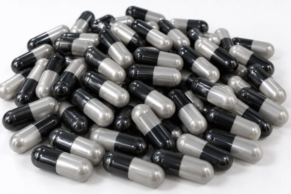 Black metallic capsules